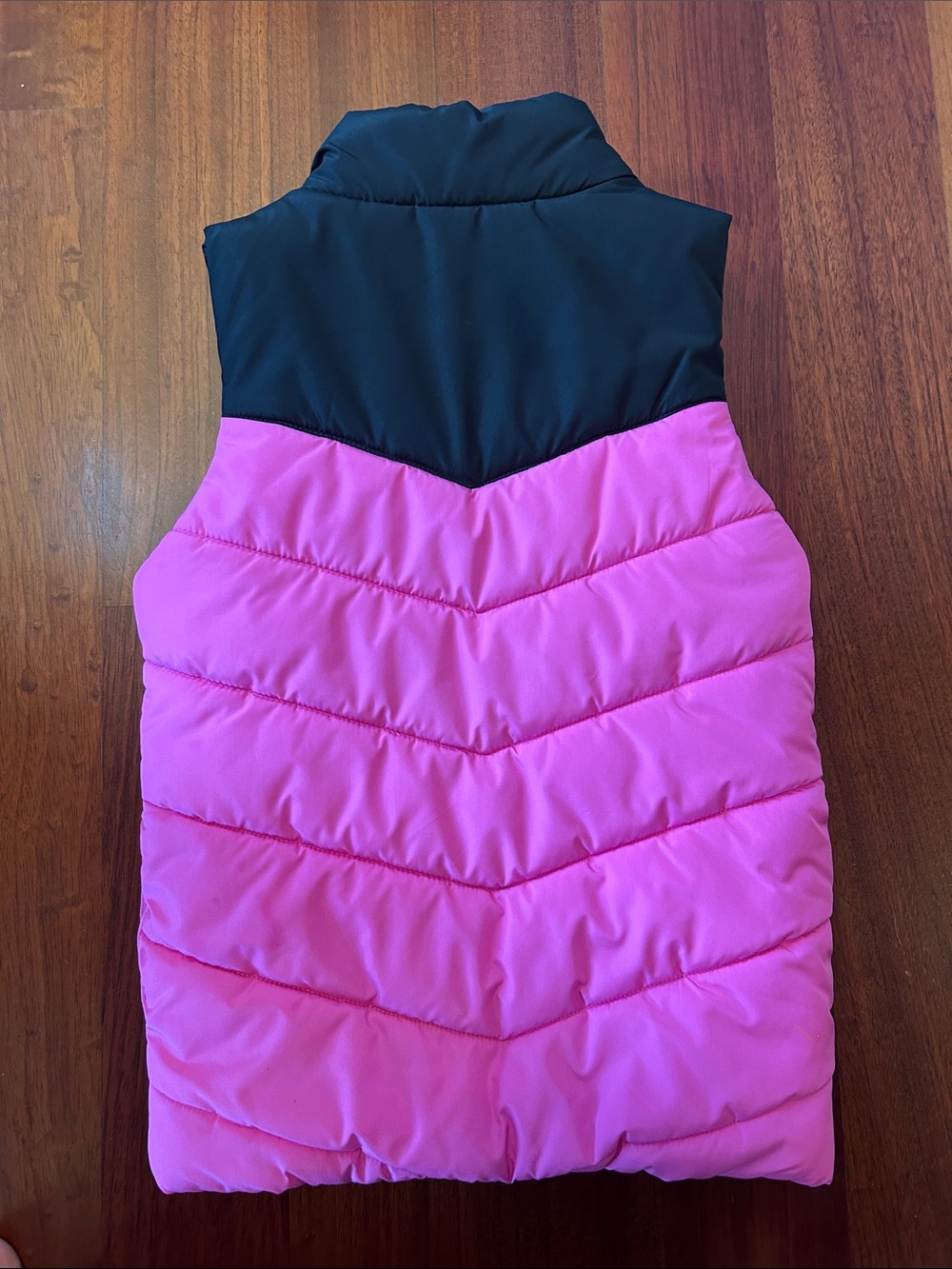 Puma Pink and Black Kids Quilted Puffer Vest - Picture 3 of 4